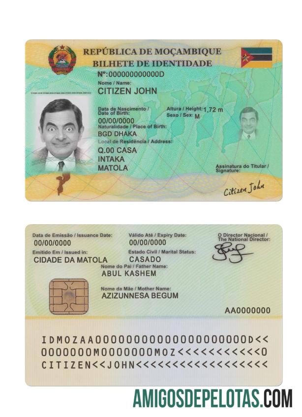 Modelo Moçambique ID Versão 2